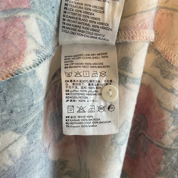 H&M FLORAL FLOWY RUFFLED SHORT SLEEVES MAXI DRESS, SIZE 6 - Picture 12 of 12